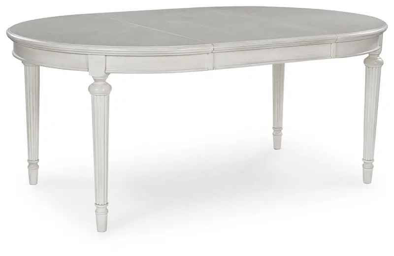 Montelaine Antique White Oval Extendable Dining Table