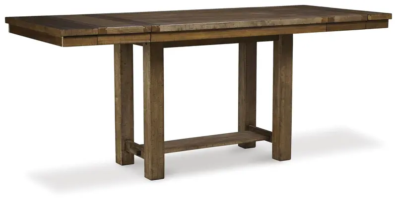 Moriville Grayish-Brown Rectangular Counter-Height Extension Table