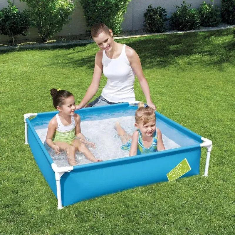 My First Frame Pool for Toddlers – 122 x 122 x 30.5cm, 365L, Triple-Layer PVC with Sturdy Metal Frame by BESTWAY