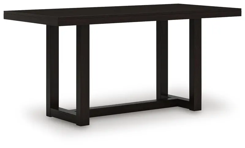 Neymorton Dark Gray-Brown Rectangular Counter Dining Table