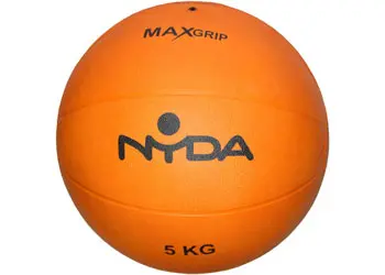 NYDA Durable Rubber Medicine Ball – 5kg Orange for Strength Training
