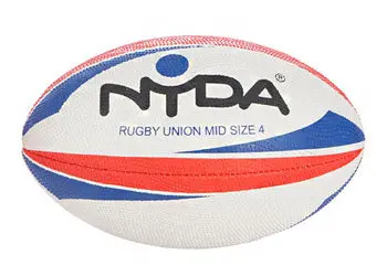 NYDA Official-Size #4 Midi Rugby Union Ball for Youth Play