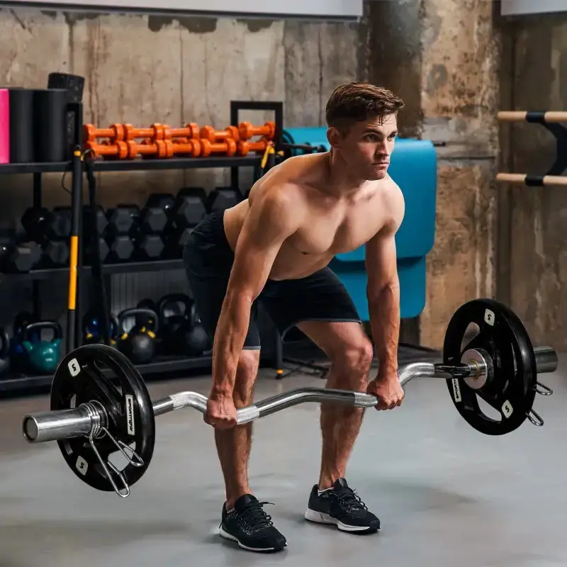 Pair of 5kg Rubber-Coated Olympic Weight Plates | SPORTNOW Training Gear