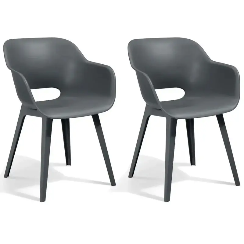 Pair of Grey Akola Outdoor Dining Chairs
