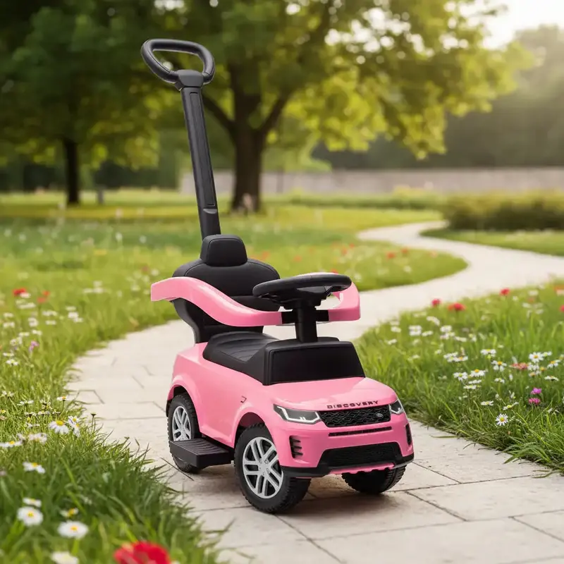Pink Land Rover Discovery Ride-On Car – Officially Licensed 2-in-1 Push & Ride Vehicle by AIYAPLAY