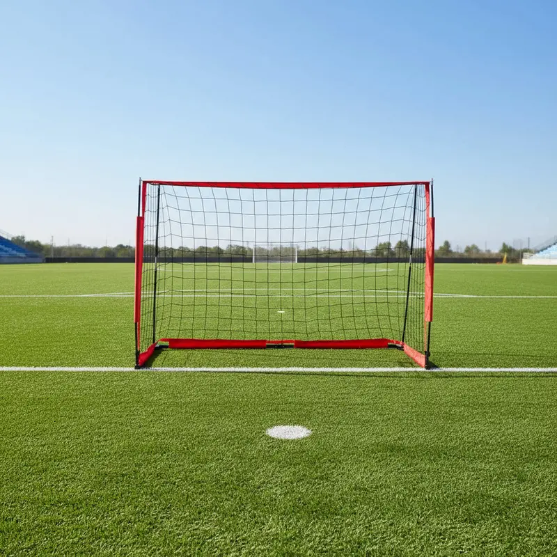Portable Foldable Football Goal – 184×124.5cm Steel-Fibreglass Frame & Polyester Net