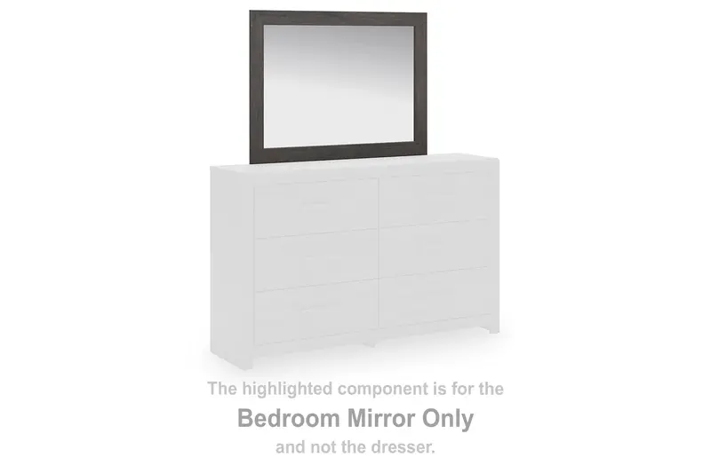 Prendonea Charcoal-Finished Bedroom Mirror