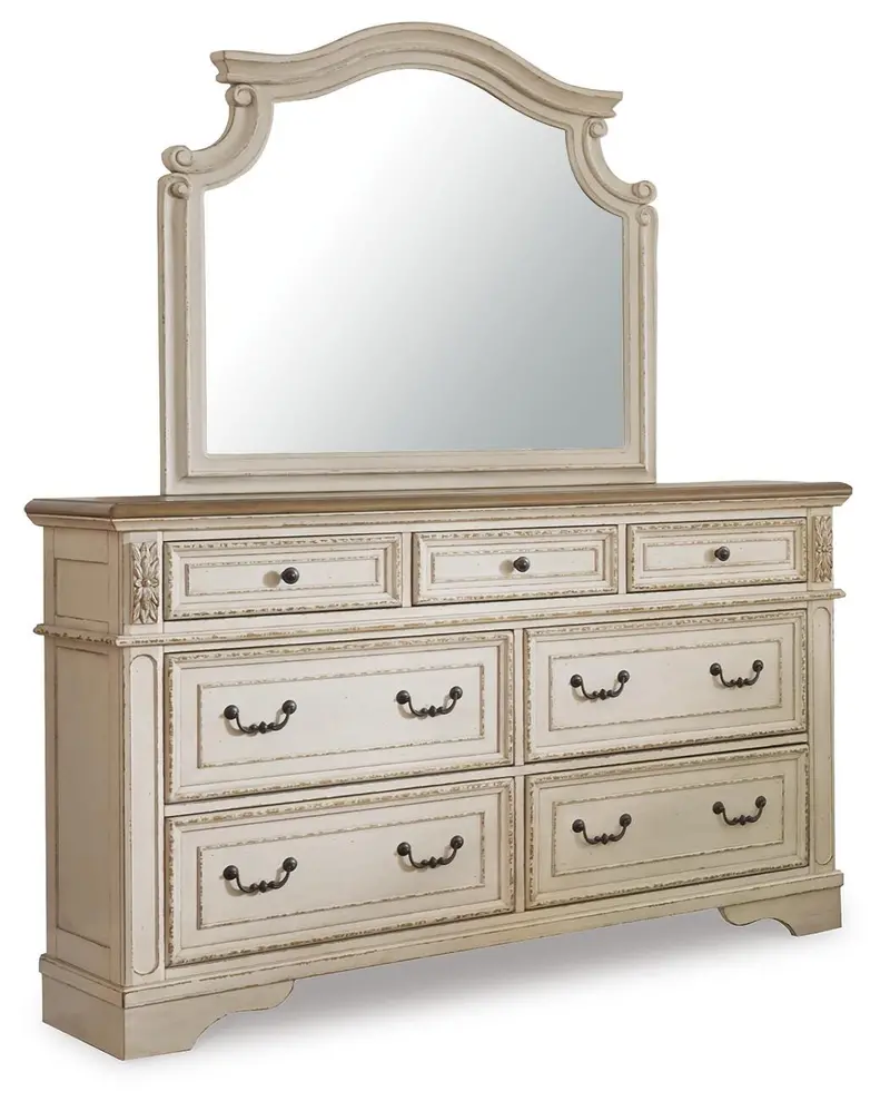 Realyn Two-Tone Dresser Set with Matching Mirror