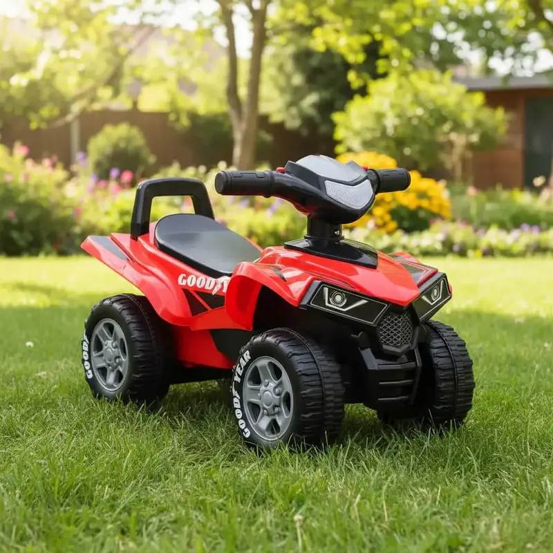 Red Good Year Licensed Ride-On Quad – Battery-Powered ATV for Toddlers with Lights & Sounds | VIDAXL