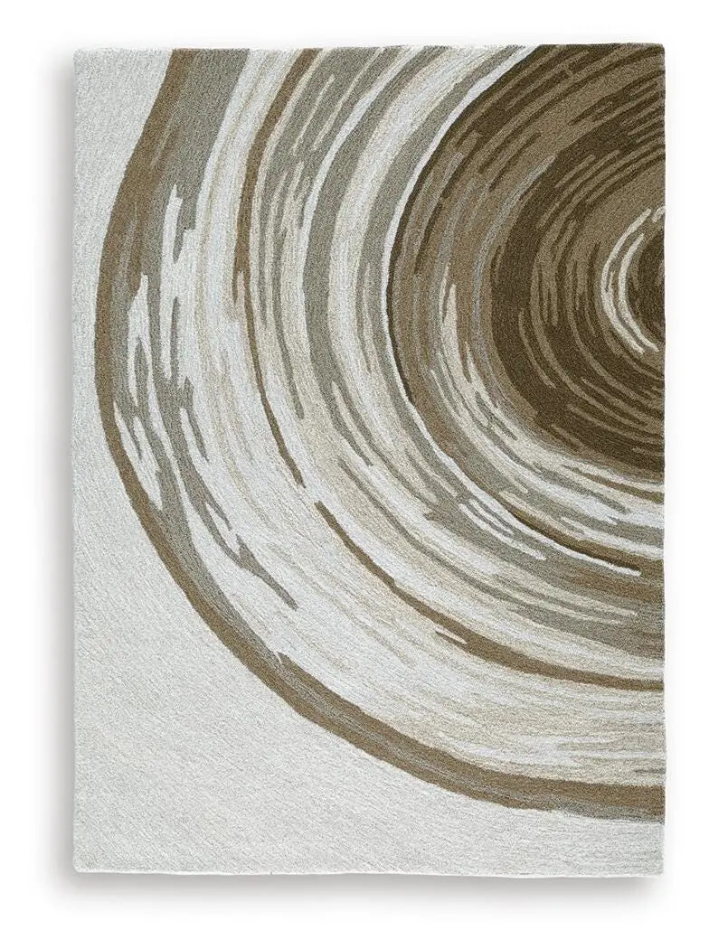 Rizwana Ivory Brown Gray Medium Area Rug