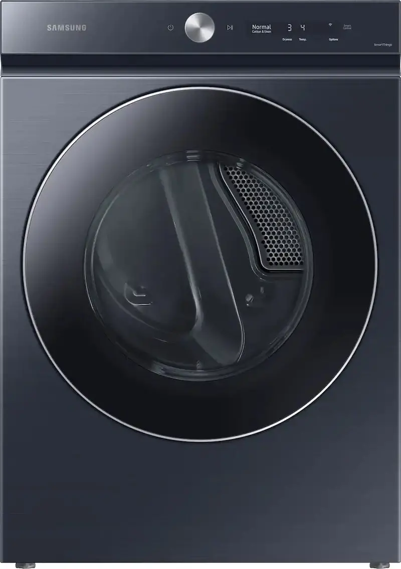 Samsung BESPOKE 7.6 Cu. Ft. Stackable Smart Electric Dryer with Steam + AI Dry – Brushed Navy (Open Box)