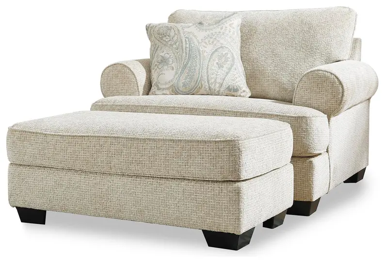 Sandstone Monaghan Accent Chair and Ottoman Combo
