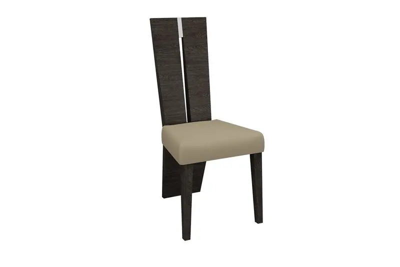 Seven-Piece Gray Dining Set – Table and Six Upholstered Chairs