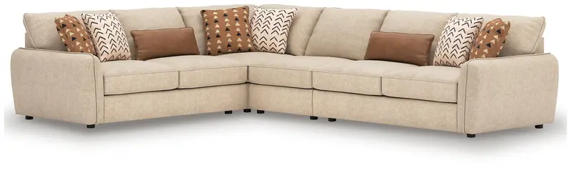 Seyler Sand 4-Piece Sectional Sofa Set