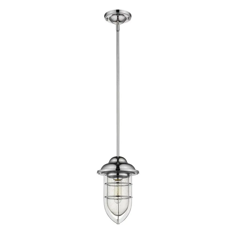 Silver Teardrop Pendant Light with Sleek Contemporary Finish