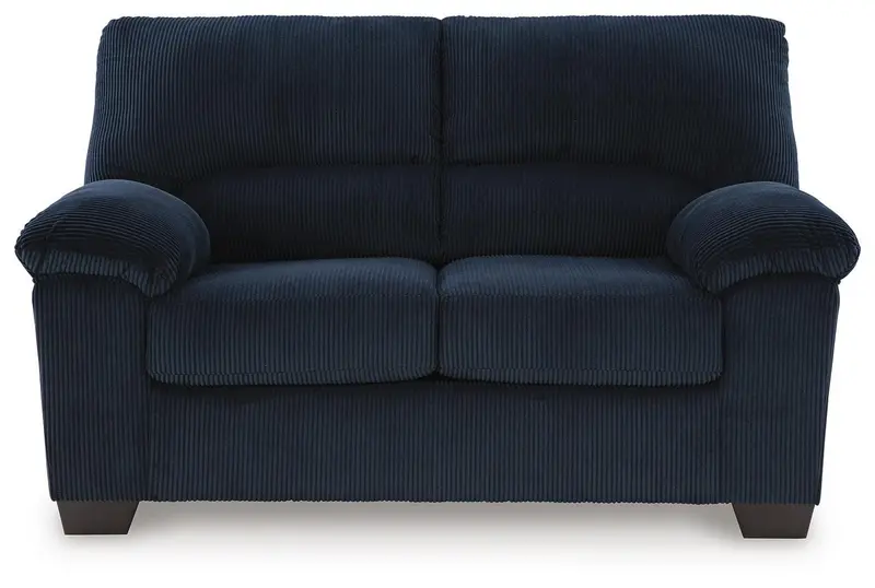 SimpleJoy Navy Loveseat – Contemporary Two-Seater Sofa
