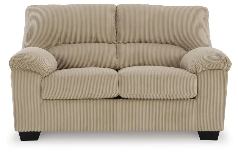 SimpleJoy Sand Fabric Loveseat