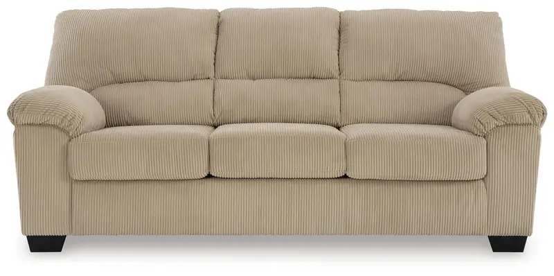 SimpleJoy Sand-Tone Linen-Look Sofa