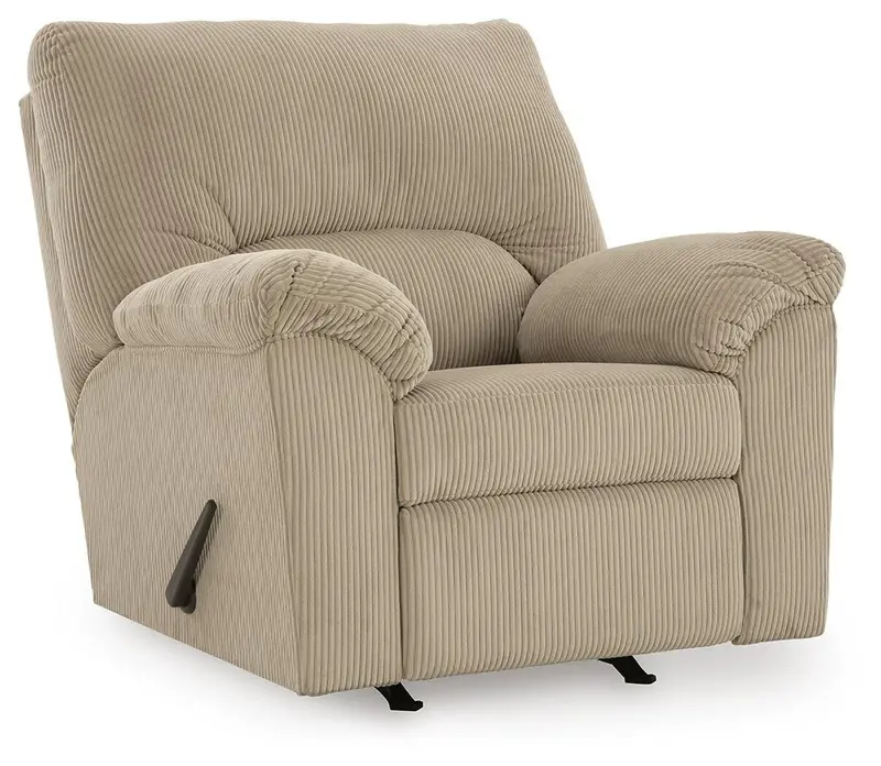SimpleJoy Sand-Tone Rocking Recliner Chair
