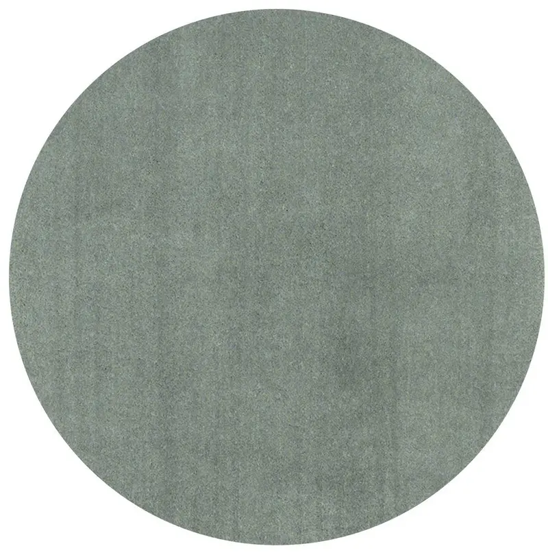 Slate Blue Handwoven Round Area Rug – 8-Foot Natural Fiber Floor Mat