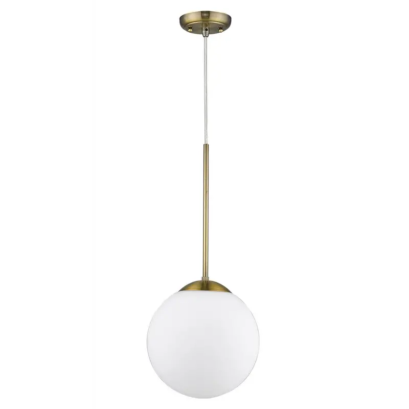 Solea Single-Light Antique Brass Pendant with Vintage Elegance