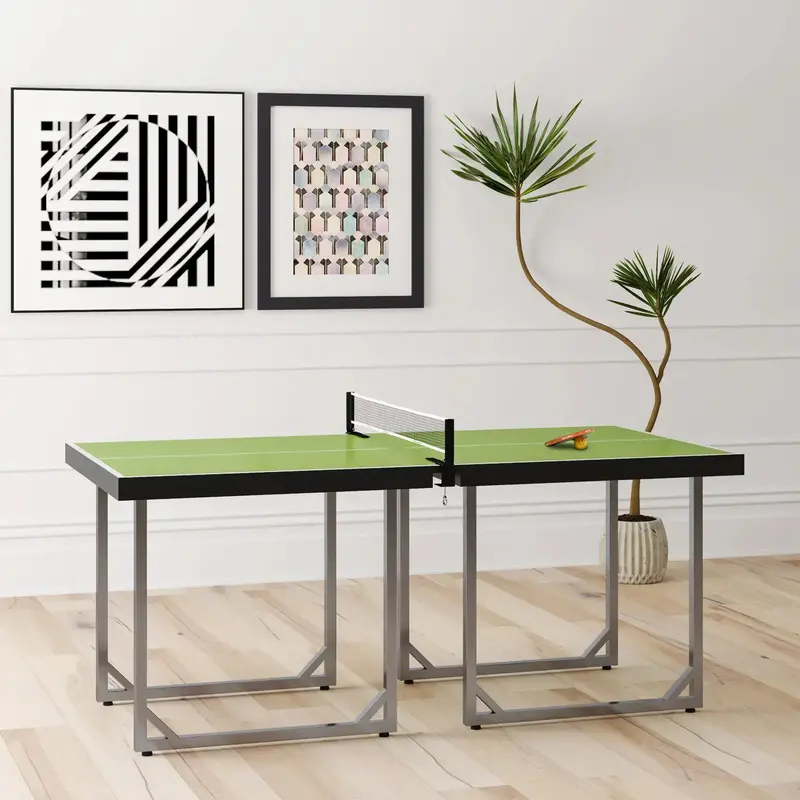 Split-Design 6-Foot Mini Table Tennis Table – Compact Home Entertainment | HOMCOM