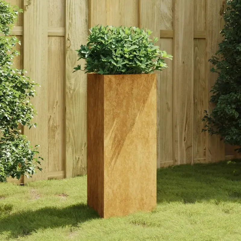 Tall Corten Steel Raised Planter – Weathered Rust-Finish Flower Box Built for Long-Term Durability by VIDAXL