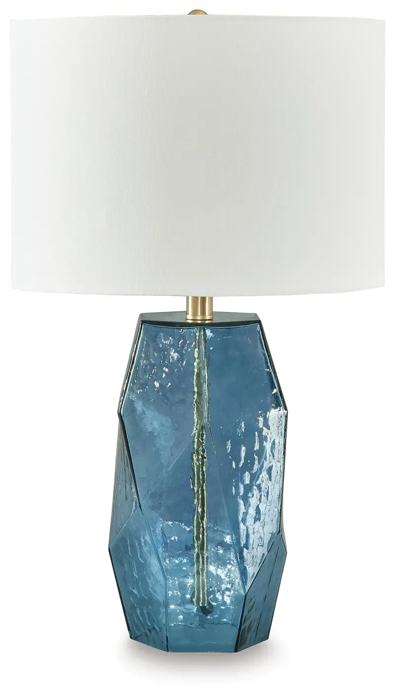 Tallow Navy Blue Glass Table Lamp