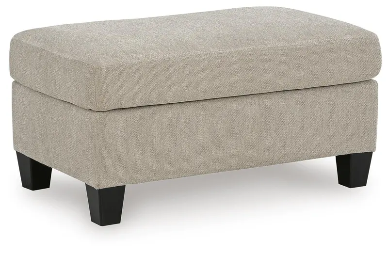 Taupe Fabric Ottoman – Willarae Soft-Seated Accent Footrest