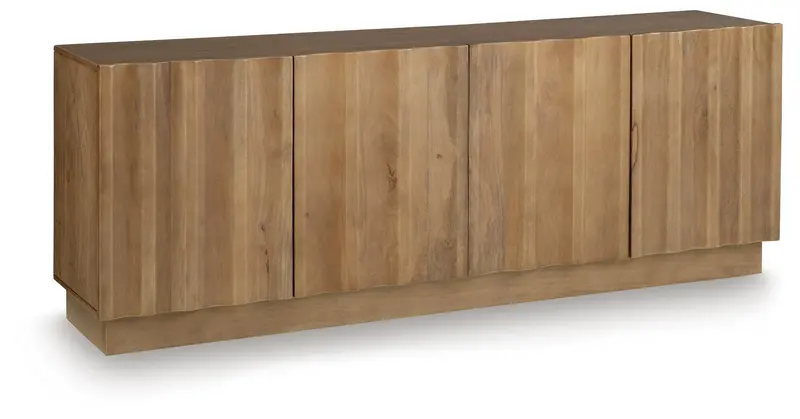 Timkins Whitewashed Wood Accent Cabinet with Distressed Texture