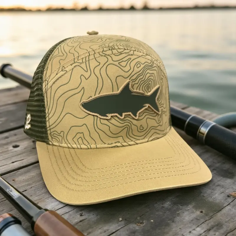 Topographic Tarpon Youth Patch Cap
