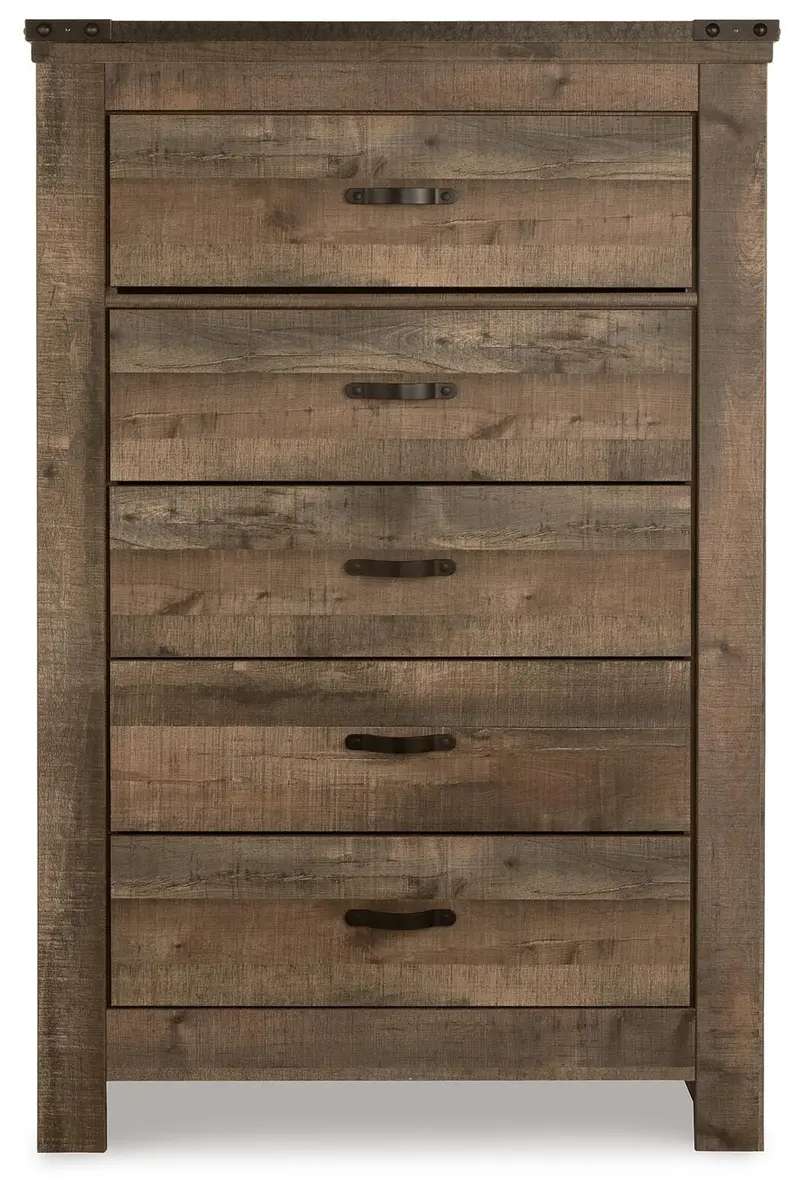 Trinell Brown 5-Drawer Chest