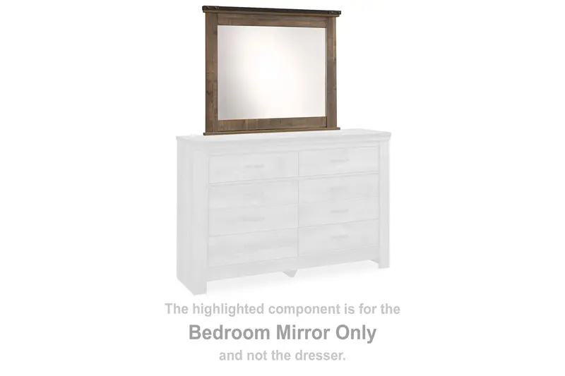 Trinell Brown Framed Bedroom Mirror