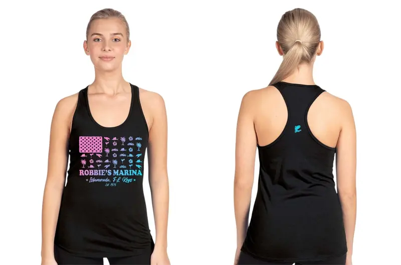 Tropical Flag Racerback Athletic Tank Top
