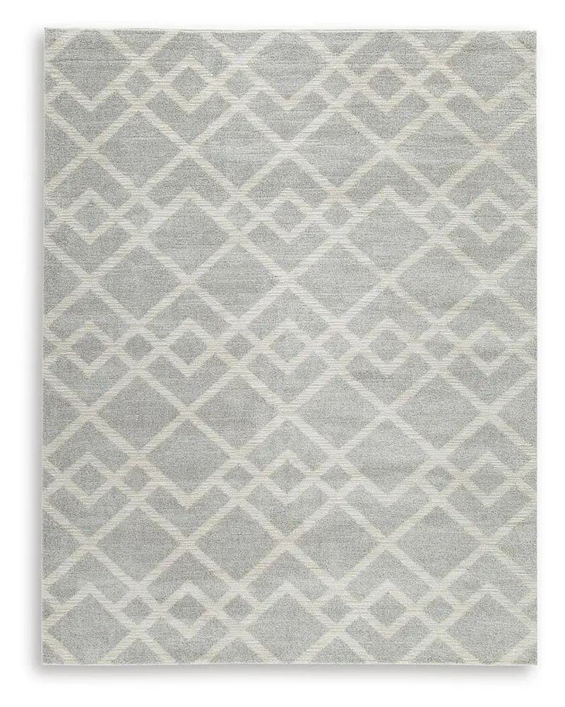 Unawick Gray-and-Ivory Large Area Rug – Soft-Tone Abstract Pattern for Living or Dining Areas