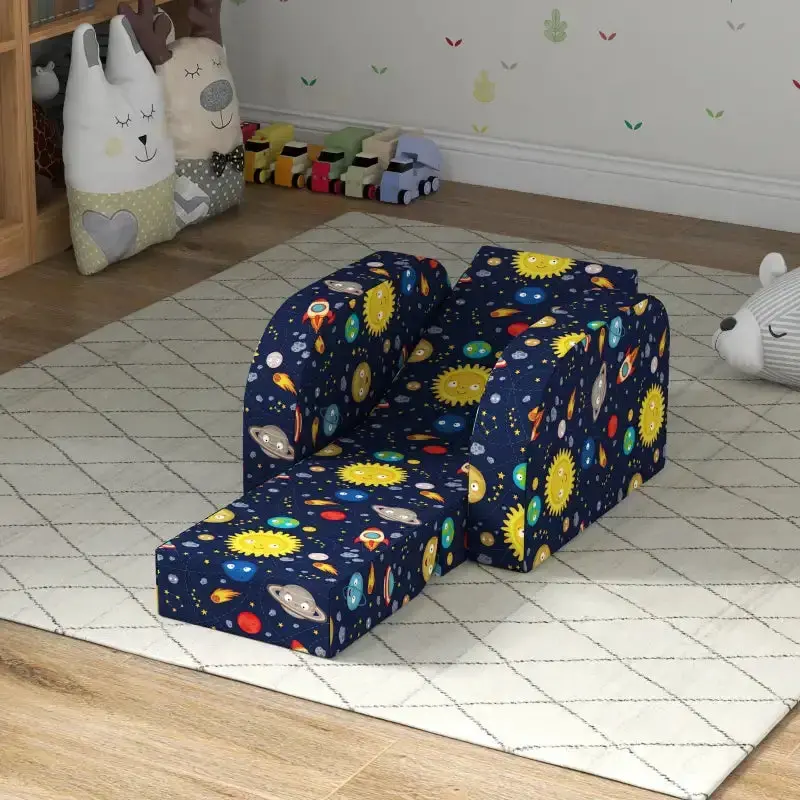 Universe-Print Kids Foldable Armchair – Lightweight Reclining Seat for Toddlers by AIYAPLAY