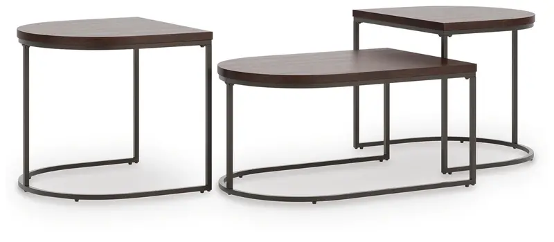 Vanmore Dark Brown 3-Piece Occasional Table Collection