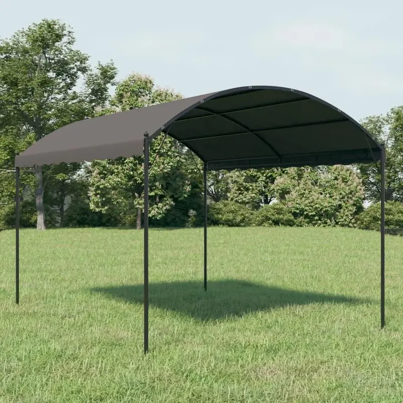 VIDAXL Anthracite Family Gazebo – 3x4x2.6m Steel & Polyester Weatherproof Shelter for Gardens and Patios