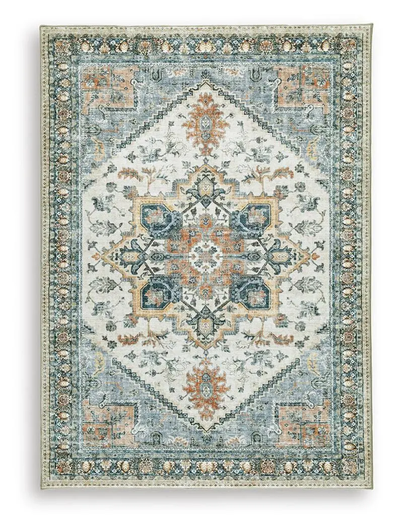 Wallney Abstract Multi-Hue Memory Foam Medium Rug