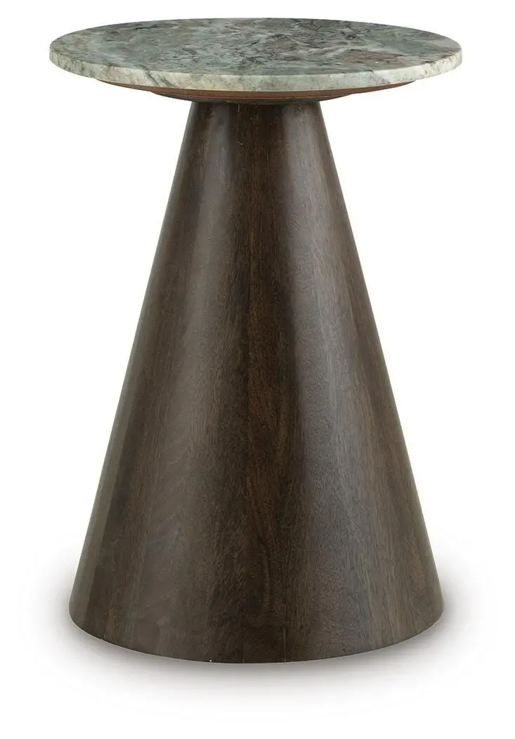 Waltnor Gray, White, and Brown Accent Table