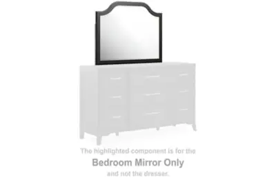 Welltern Matte Black Modern Bedroom Mirror