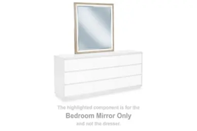 Wendora Bisque-Colored Bedroom Mirror