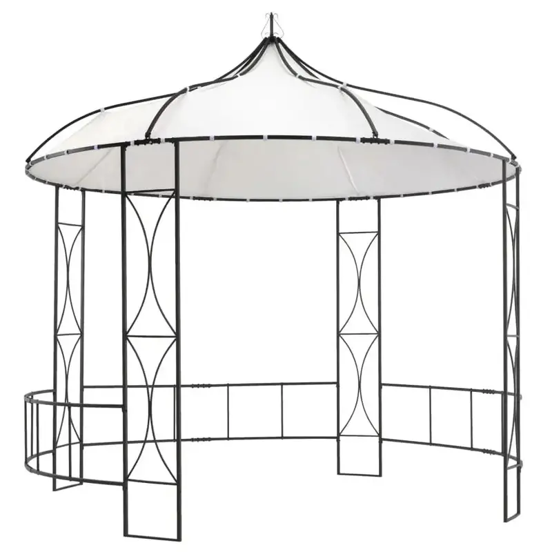 White Garden Gazebo – 300x290cm Lightweight Steel Frame with Breathable Polyester Canopy