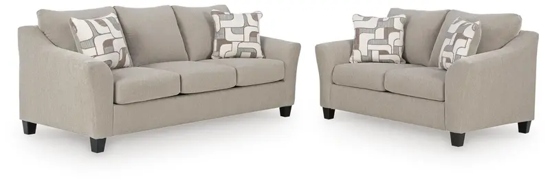 Willarae Taupe Sofa and Loveseat Ensemble